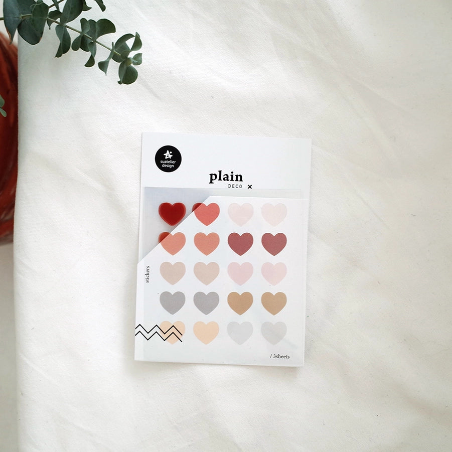 Autocollants - 41 - Plain Deco - Grands Cœurs translucides / Stickers