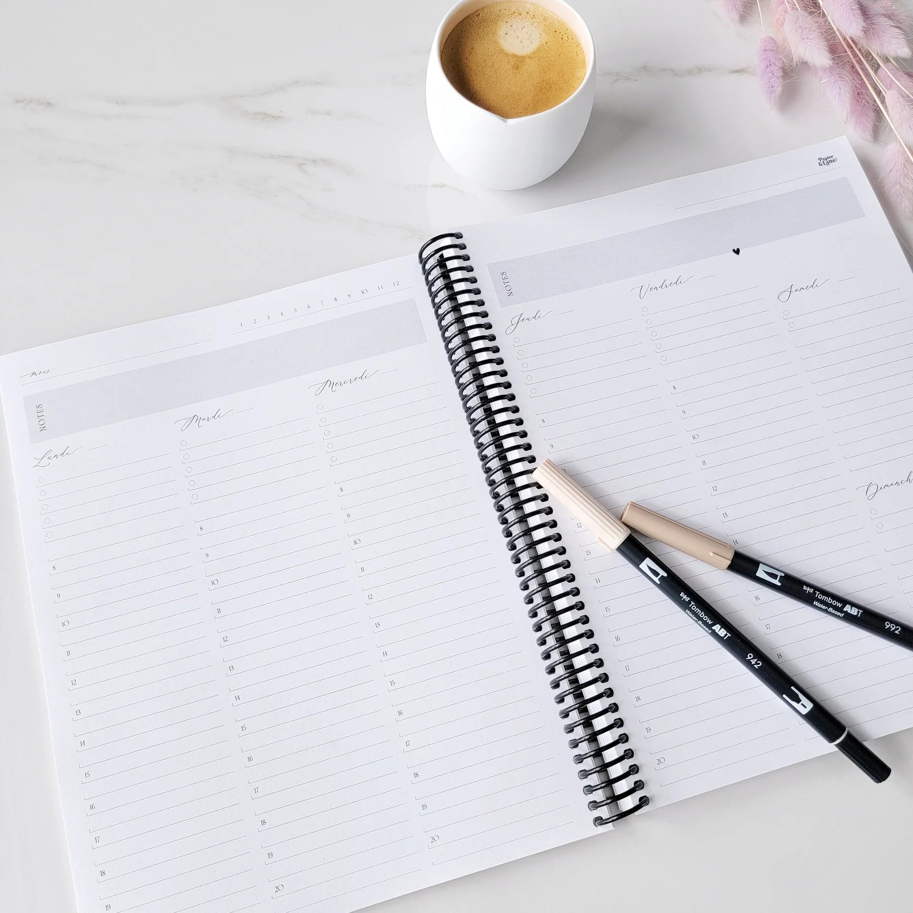Bloc Planificateur De Menus A5 - 50 Pages - Liste Courses Détachable - Organisation Repas Familial