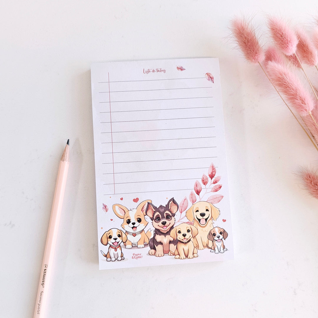 Petits chiots souriants - Bloc-notes