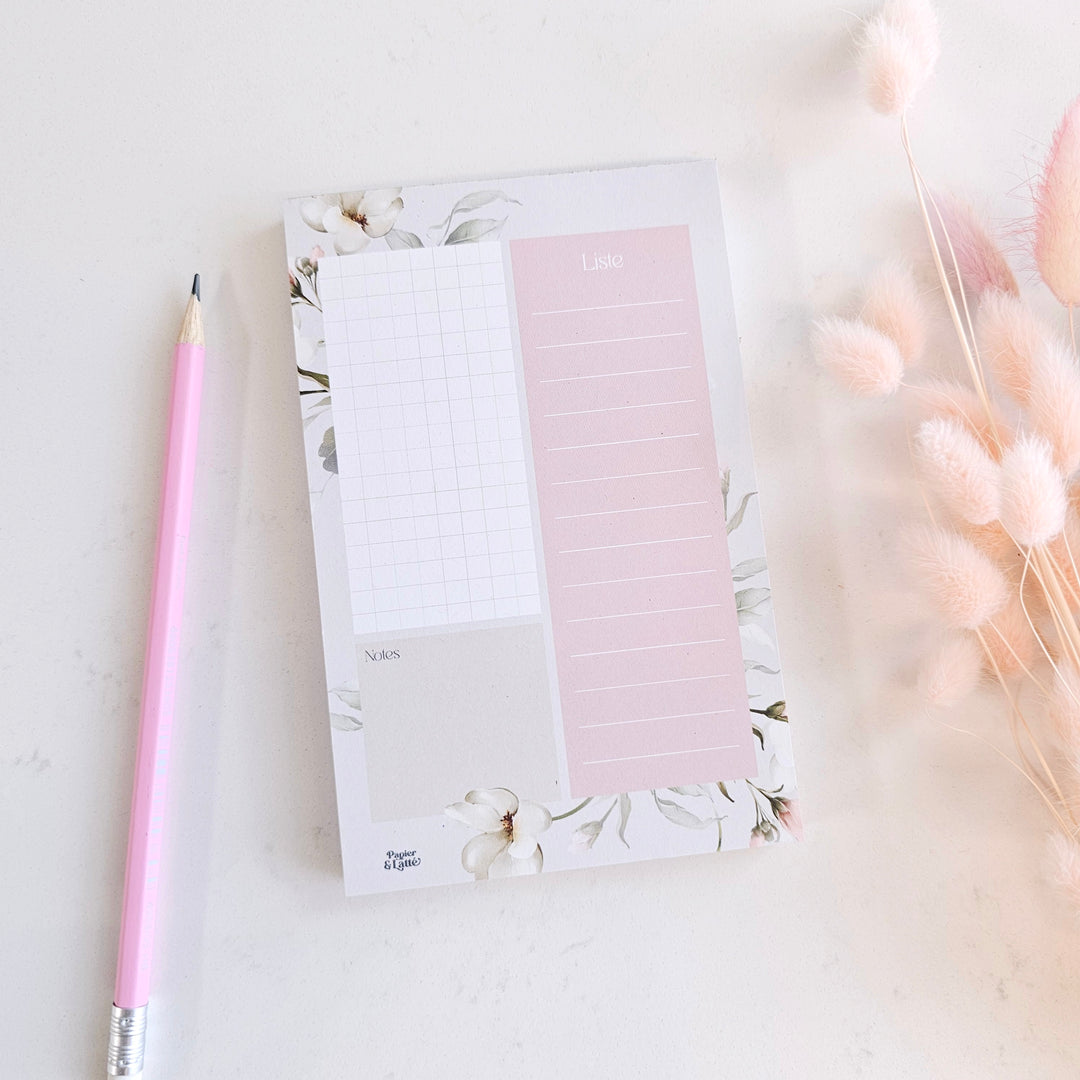 Le fleuri doux pastel - Bloc-notes