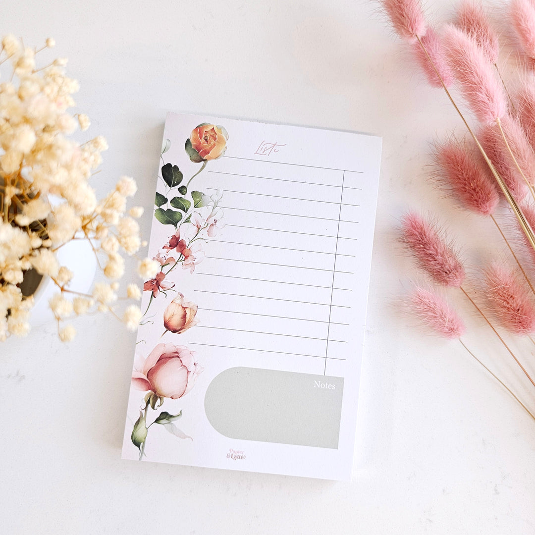 Liste en fleurs - Bloc-notes
