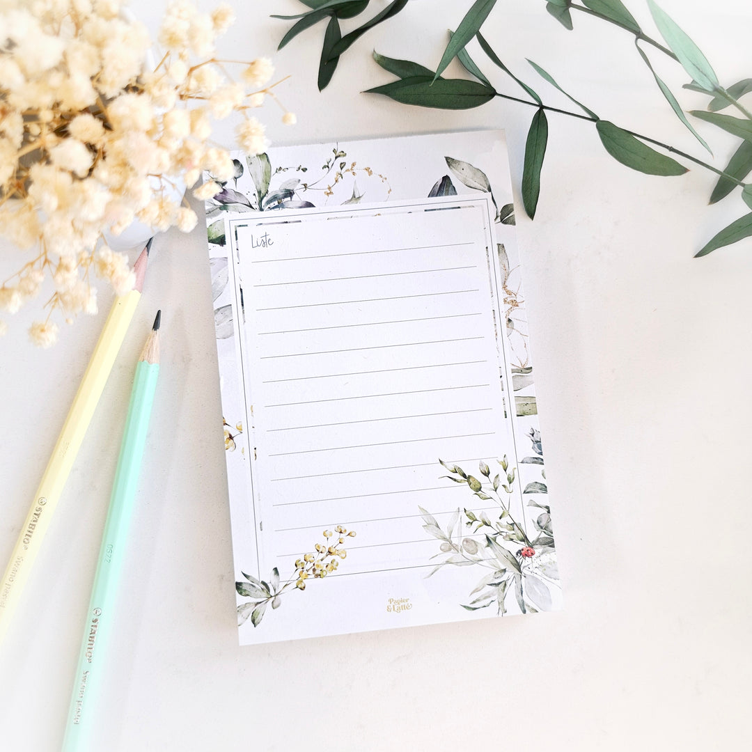 Eucalyptus et coccinelle - Bloc-notes