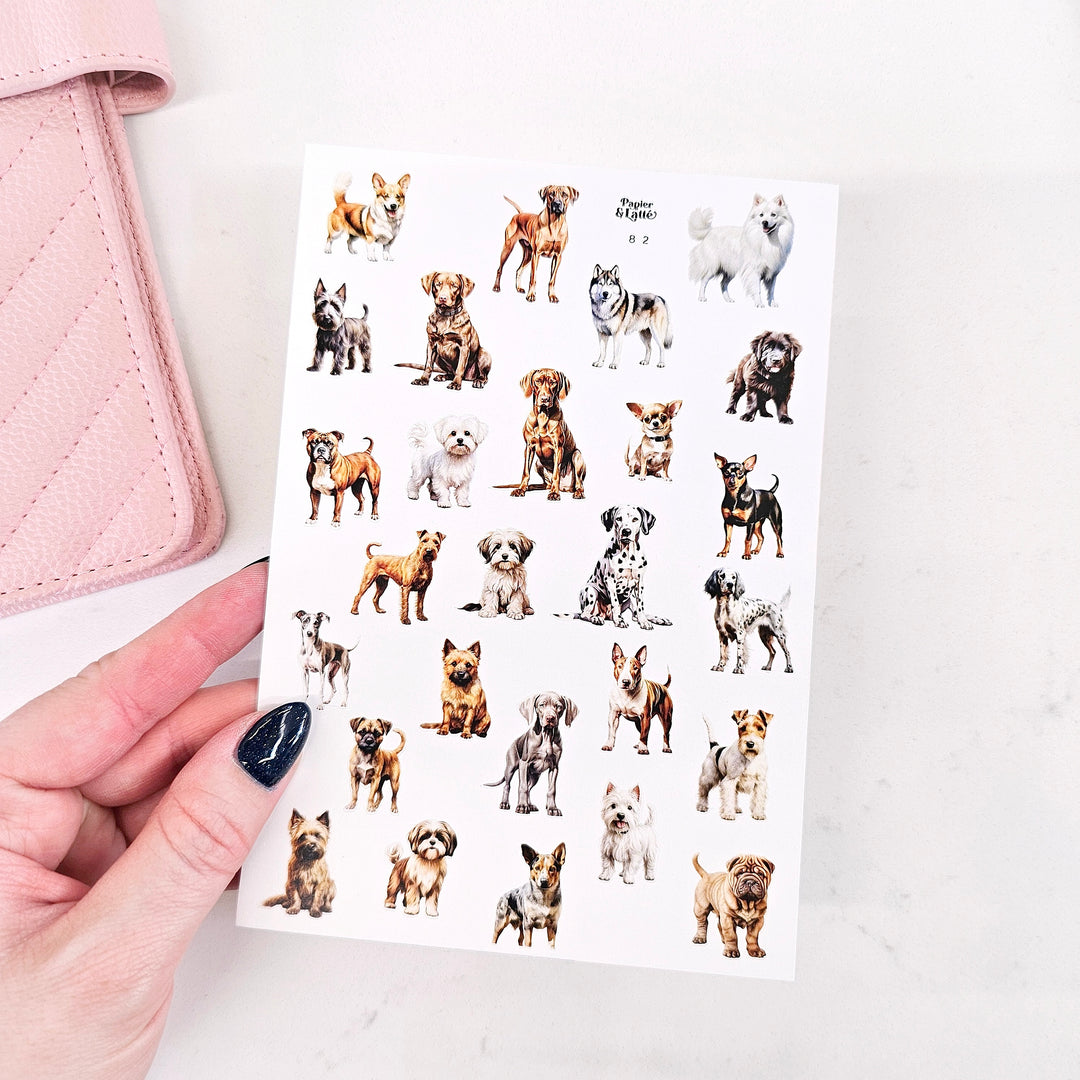 Autocollants - 82. Races de chiens / Stickers
