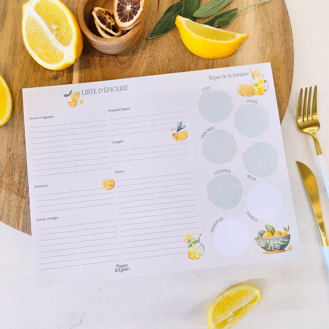 26 - Liste XXL - Citrons - Planificateur de repas