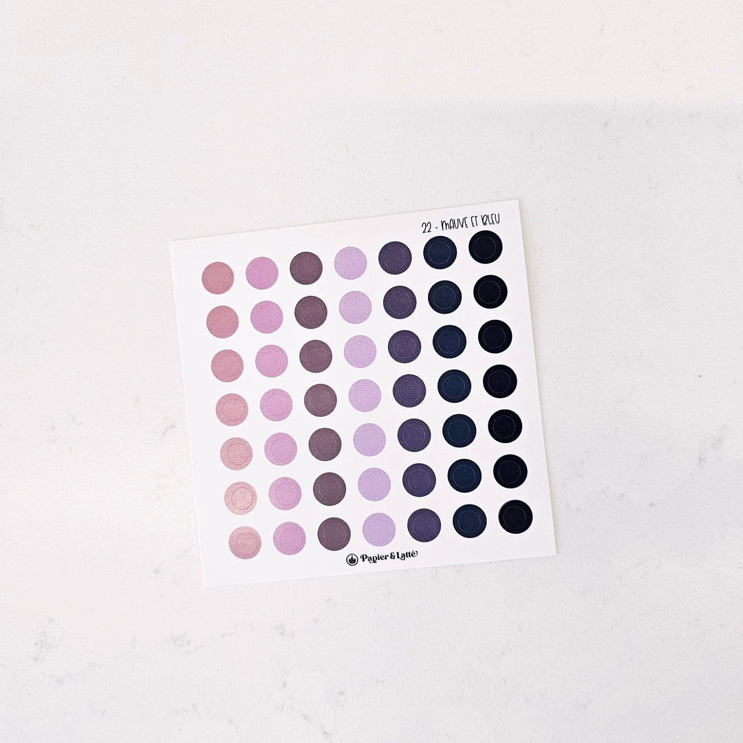 22-MAUVE ET BLEU - Autocollants picos