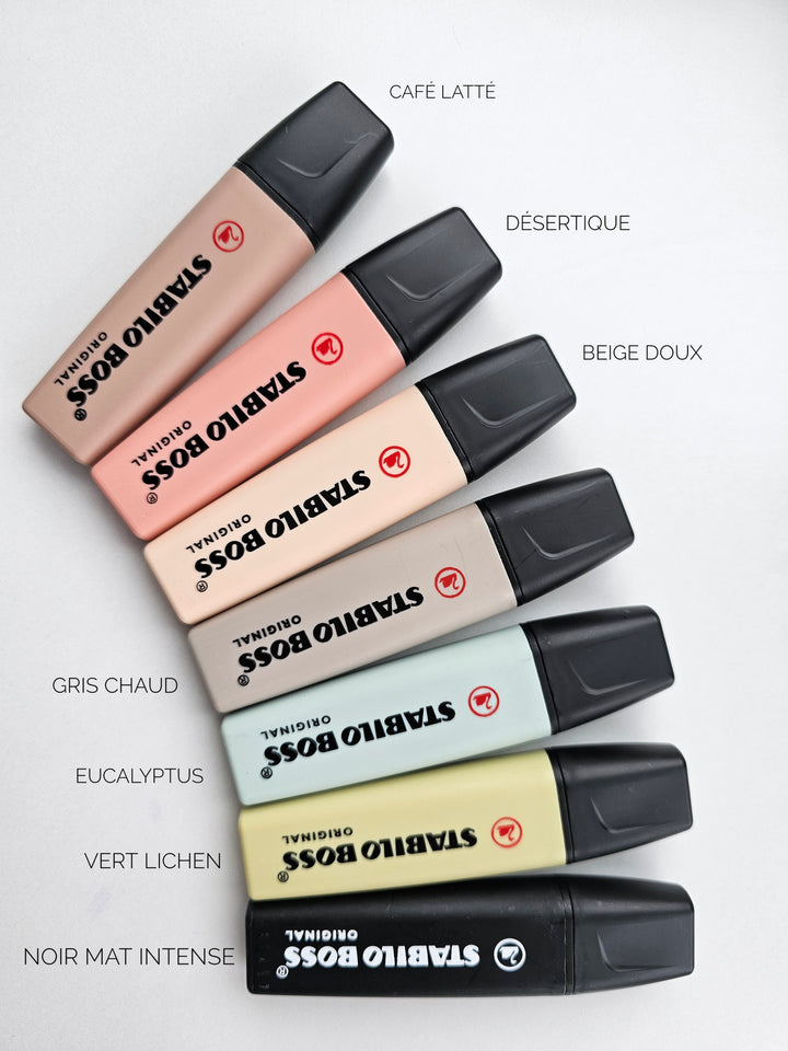 Surligneurs BOSS à l'unité - Couleurs NATURE