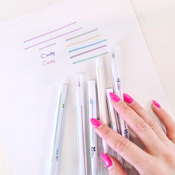 Marqueur double-trait - Pointe feutre 0.5mm - Paquet de 6