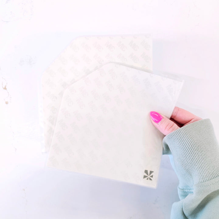 Pochettes de coin - Adhésives - Transparentes