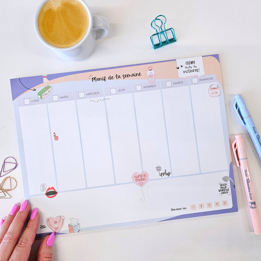 15 - Motivation 101 - Semainier - 26 feuilles