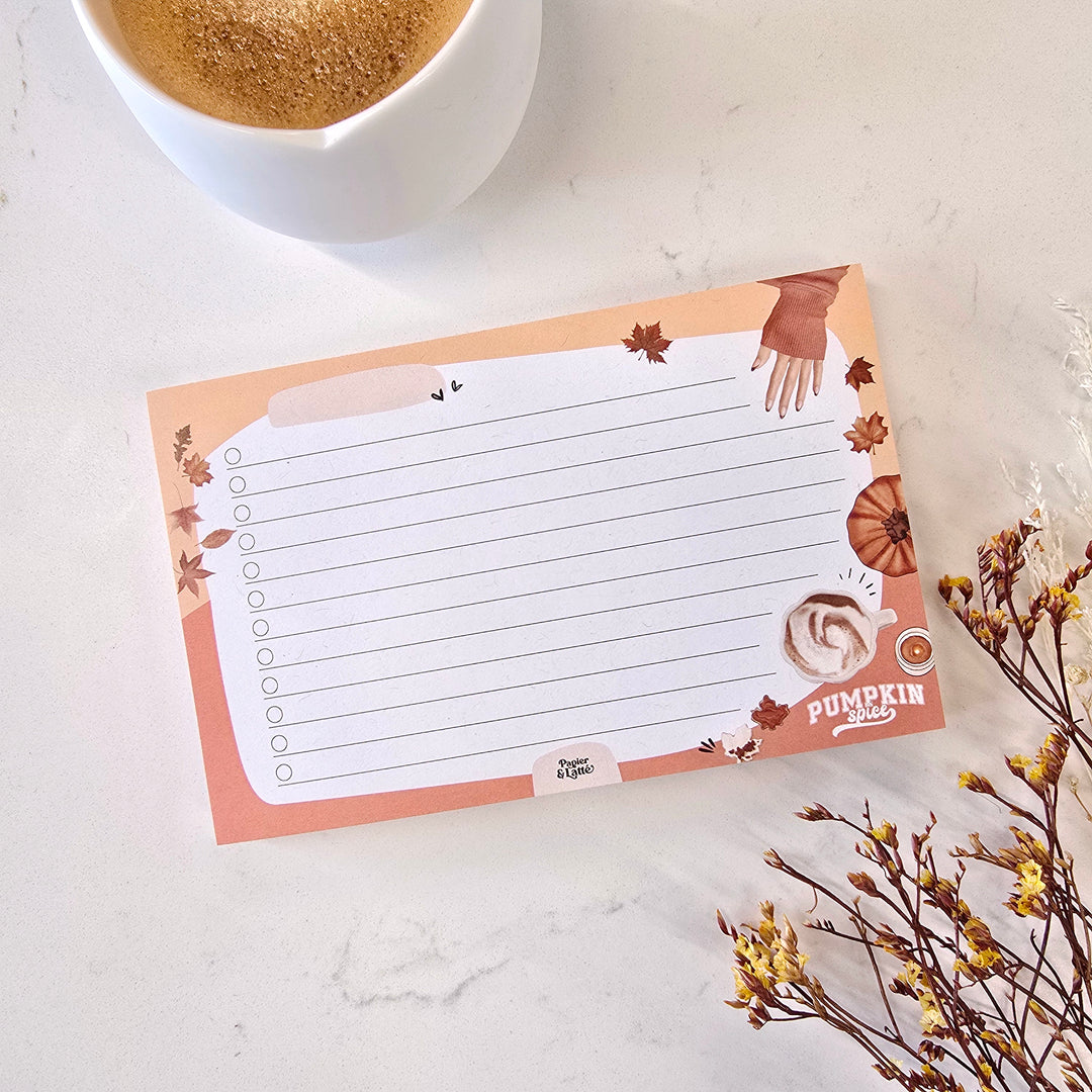 15 - But first Pumpkin spice latté... - PETIT Bloc-notes