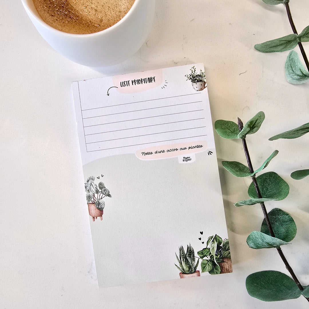 10 - Accro aux plantes - PETIT Bloc-notes