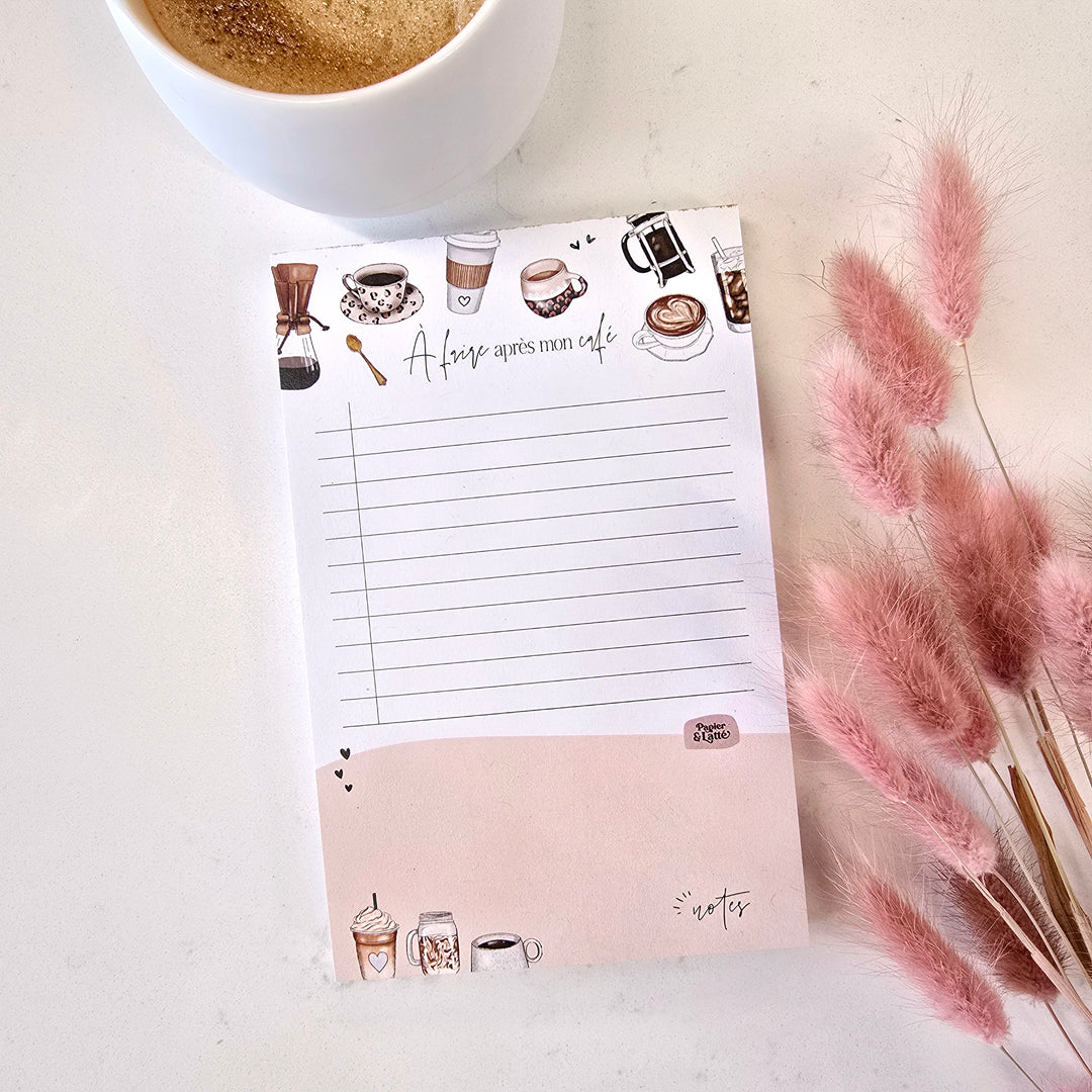 01 - À faire après mon café - PETIT Bloc-notes