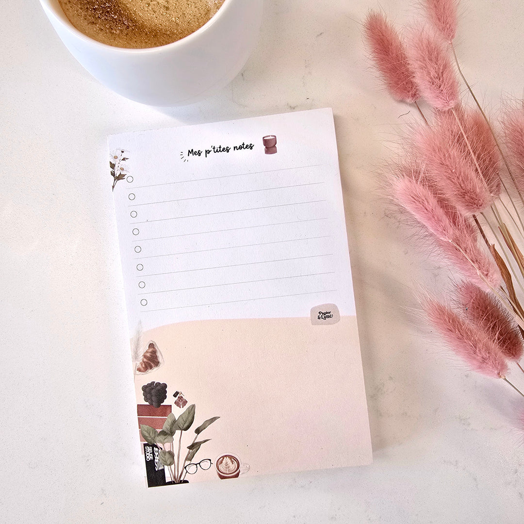 04 - Petites Pensées Latte - PETIT Bloc-notes