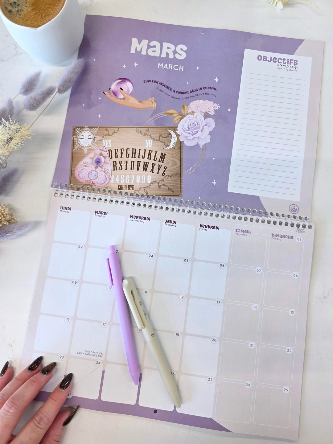 05 - Calendrier mural 2026 - Lunaire - Bilingue