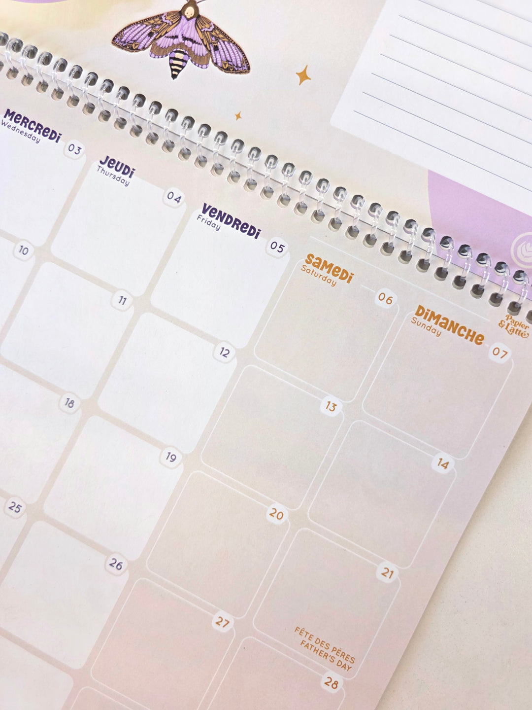 05 - Calendrier mural 2026 - Lunaire - Bilingue