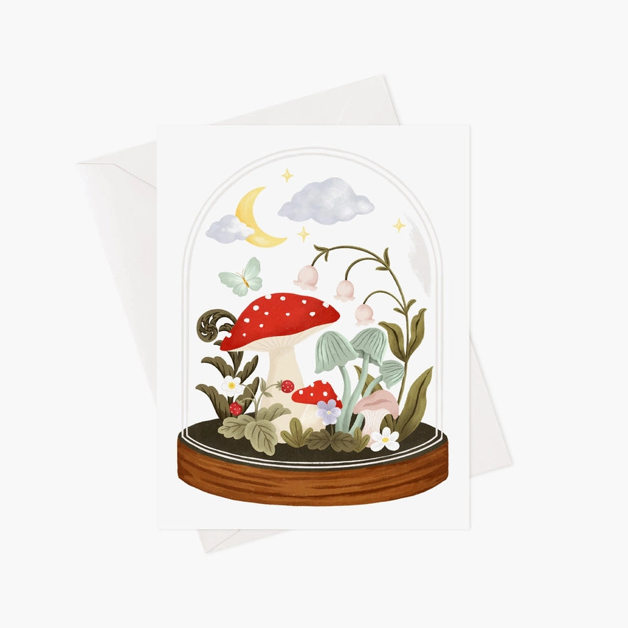 Carte de souhaits - Terrarium Magique - illustrée par Marie-Lise (enveloppe incluse)
