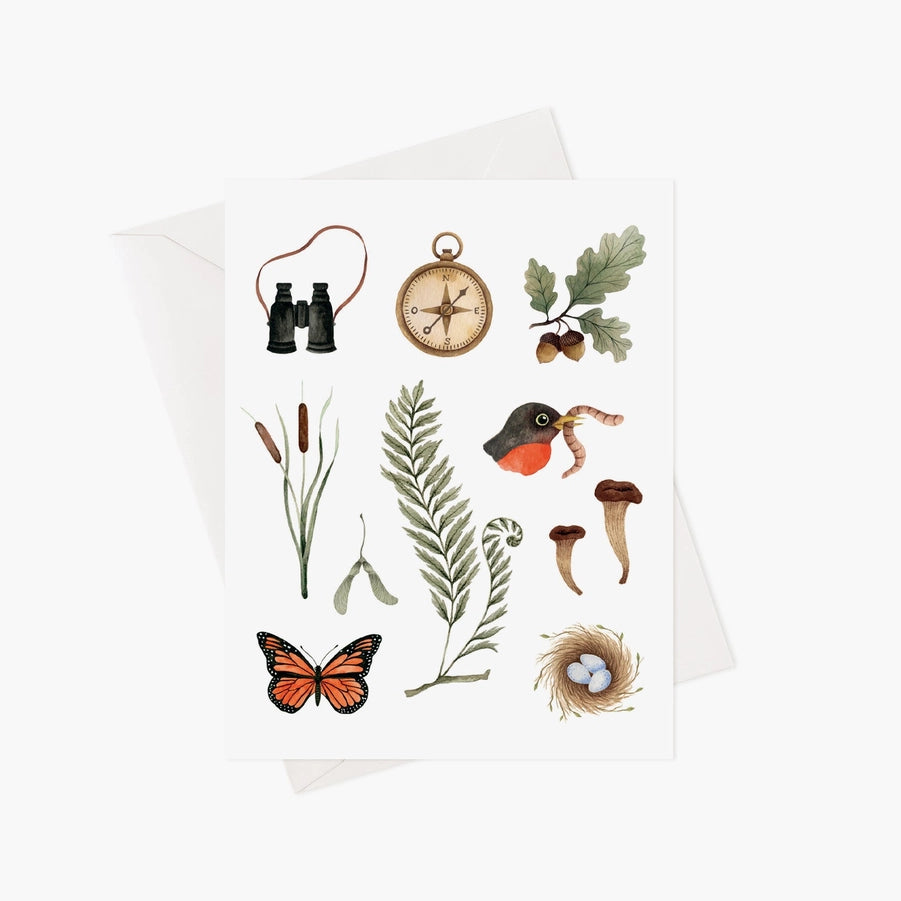 Carte de souhaits - Merle Du Printemps - illustrée par Marie-Lise (enveloppe incluse)