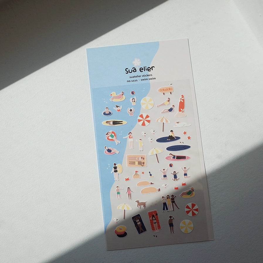 Autocollants - 61 - Nager / Stickers