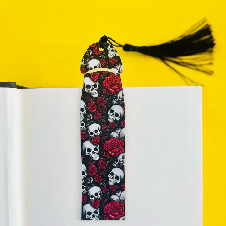 Crâne fleuri - Marque-page coquin