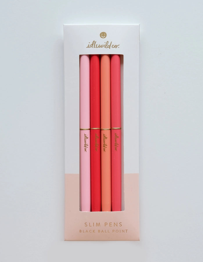 Ensemble de 4 stylos slim à bille