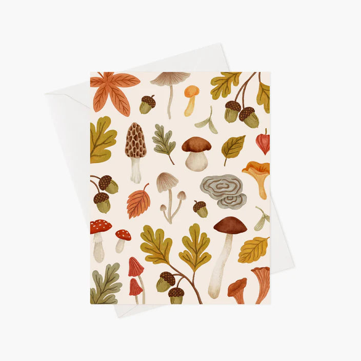 Cueillette d'automne - Carte de souhaits - illustrée par Marie-Lise (enveloppe incluse)