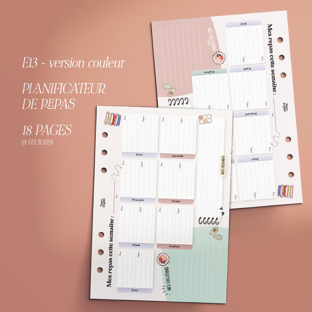 E13.C - Planification des repas - COULEUR - 4 mois