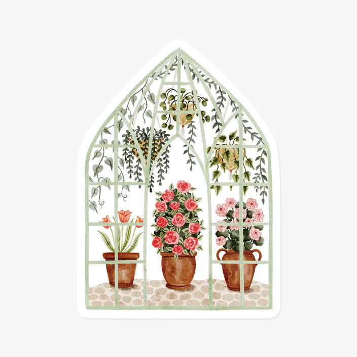 Serre Fleurie - Autocollant découpé - illustré par Marie-Lise
