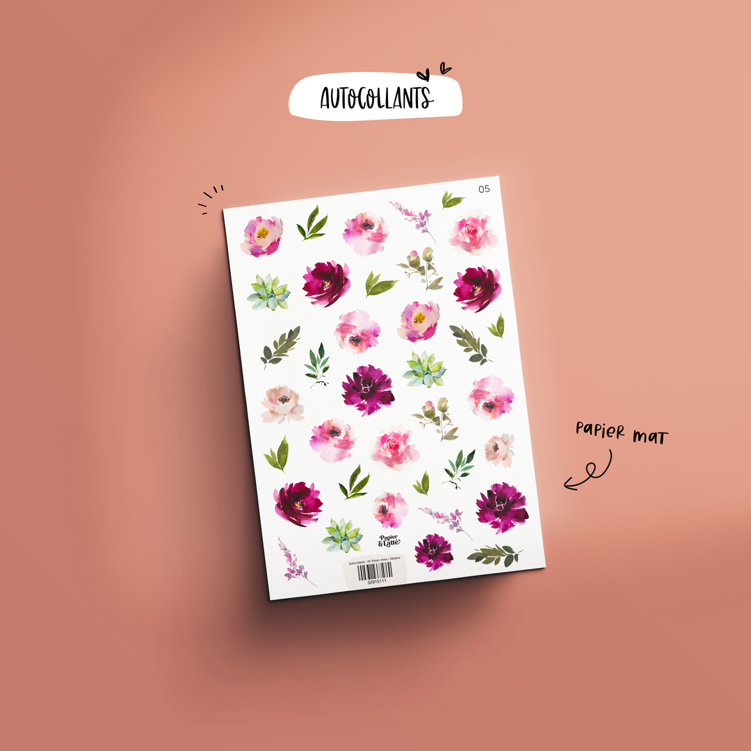 Autocollants - 05.Fleurs vives / Stickers