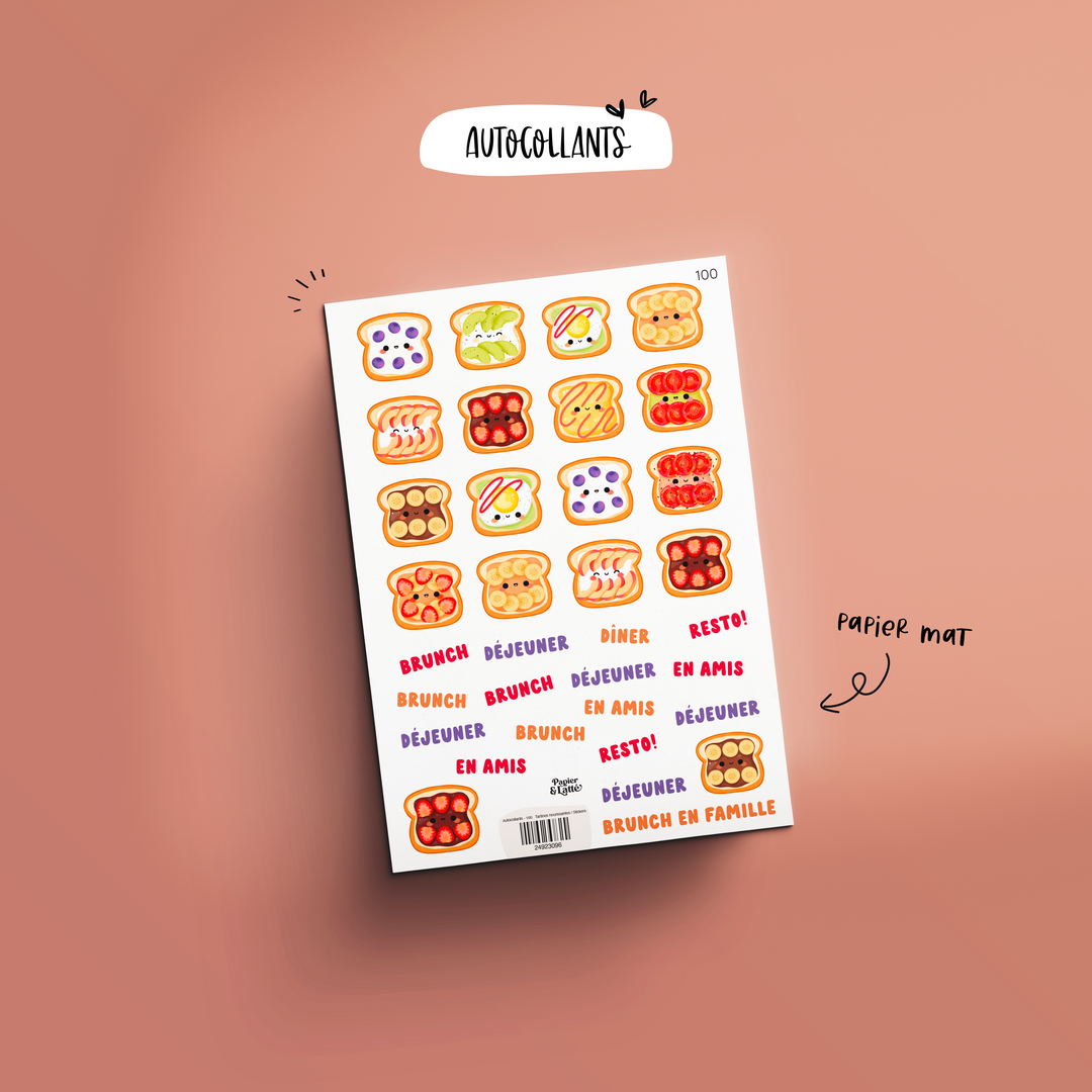 Autocollants - 100. Tartines nourissantes / Stickers