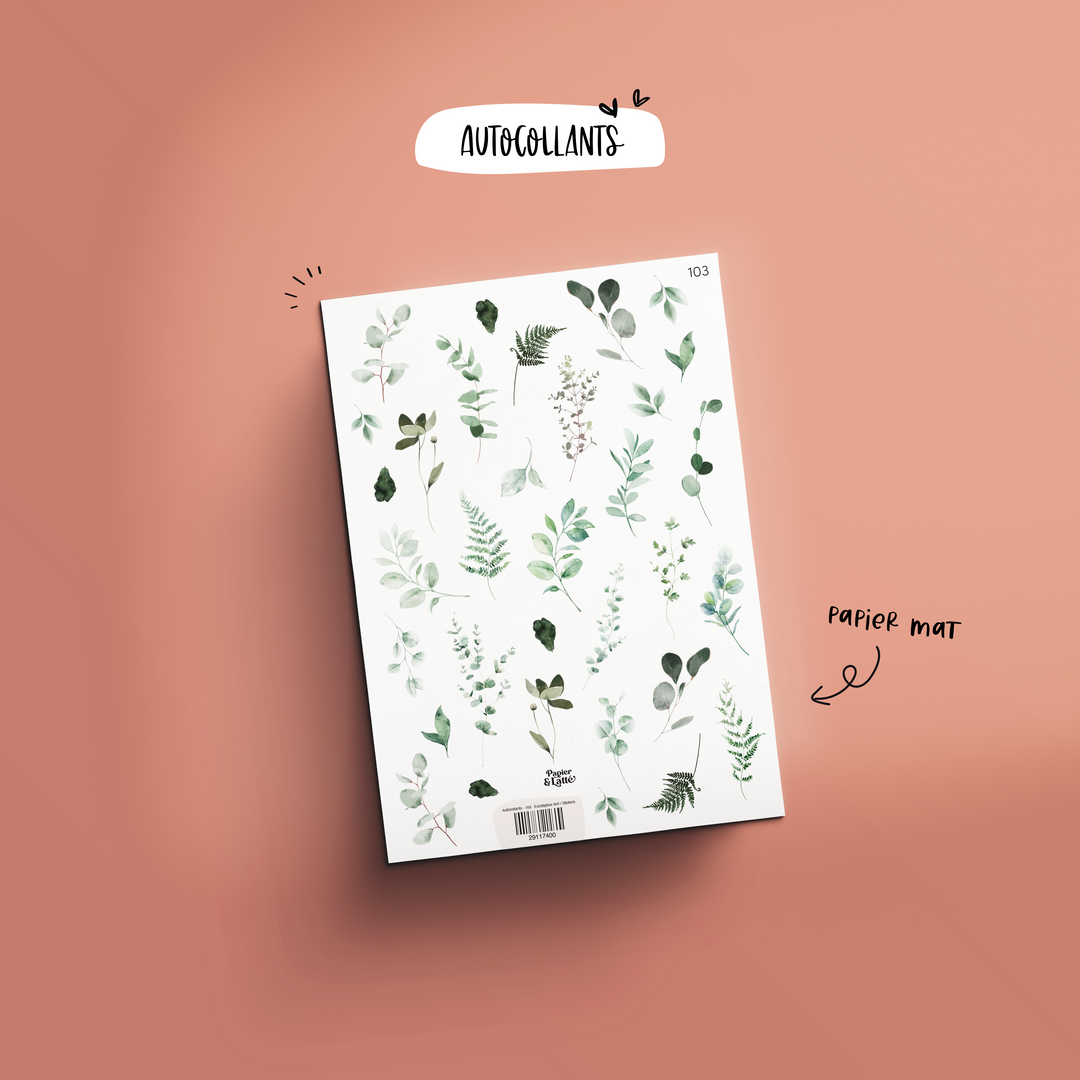 Autocollants - 103. Eucalyptus vert / Stickers