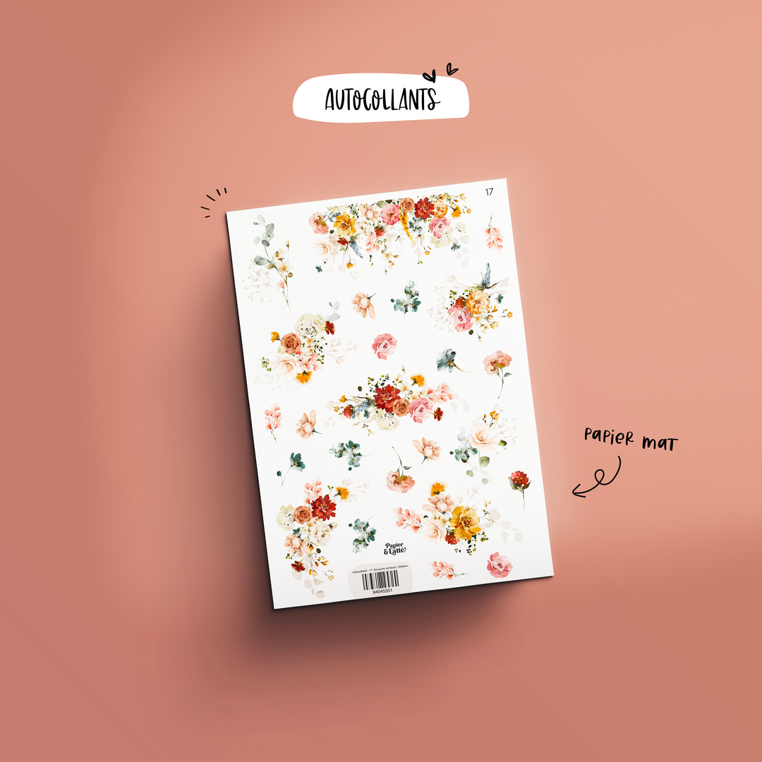 Autocollants - 17. Bouquets de fleurs / Stickers