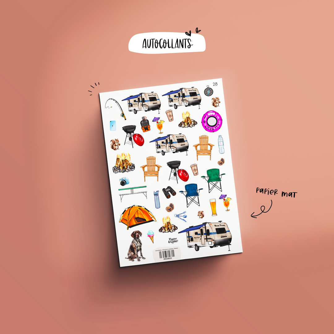 Autocollants - 28.Sortie au camping / Stickers