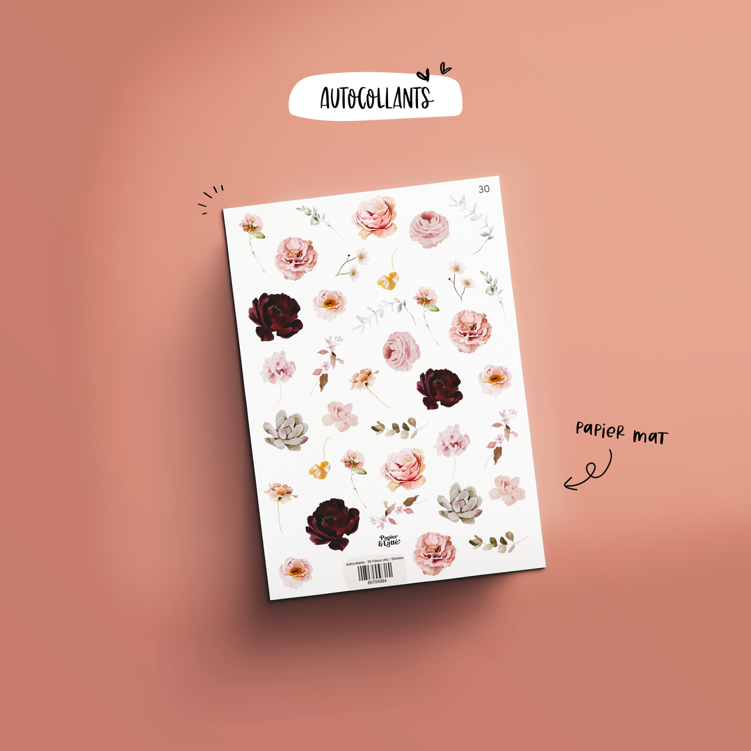 Autocollants - 30.Fleurs chic / Stickers