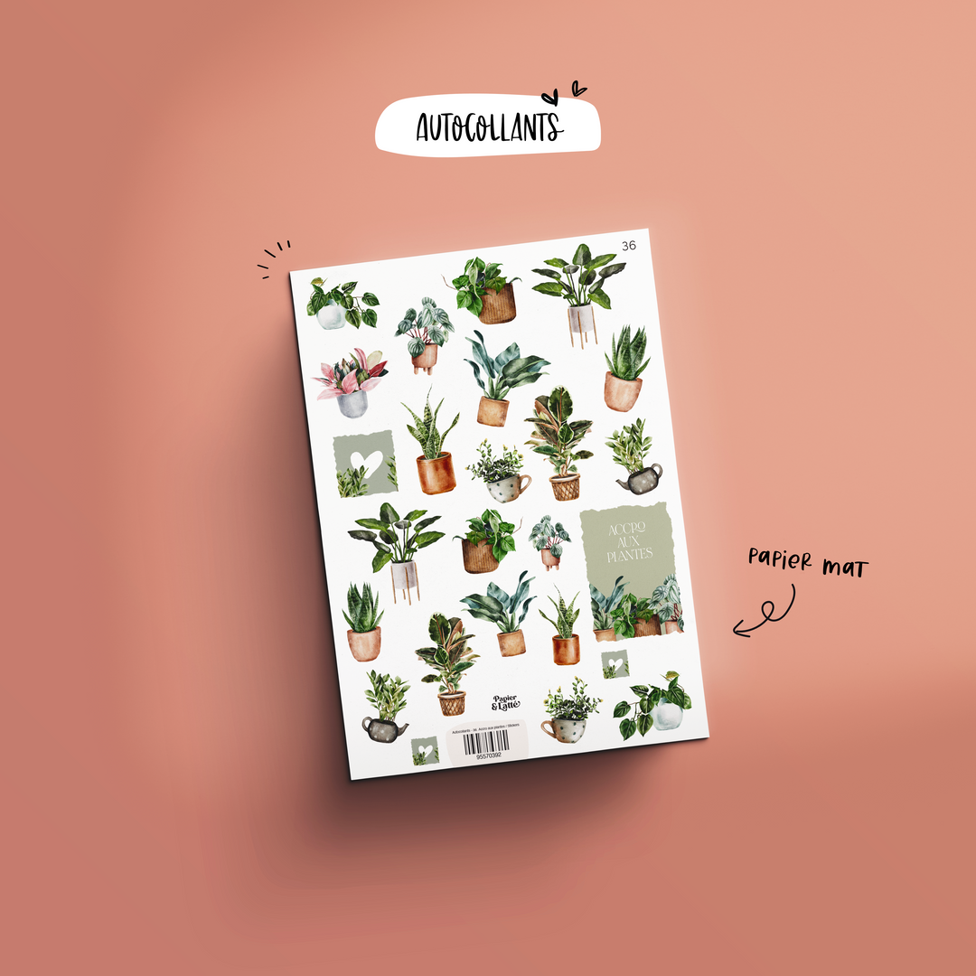 Autocollants - 36. Accro aux plantes / Stickers