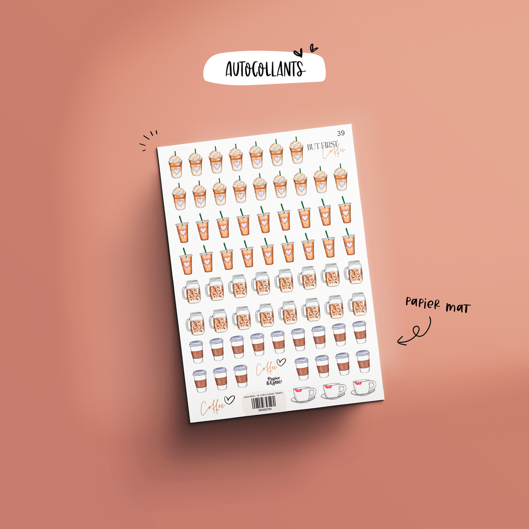 Autocollants - 39. Café à volonté / Stickers