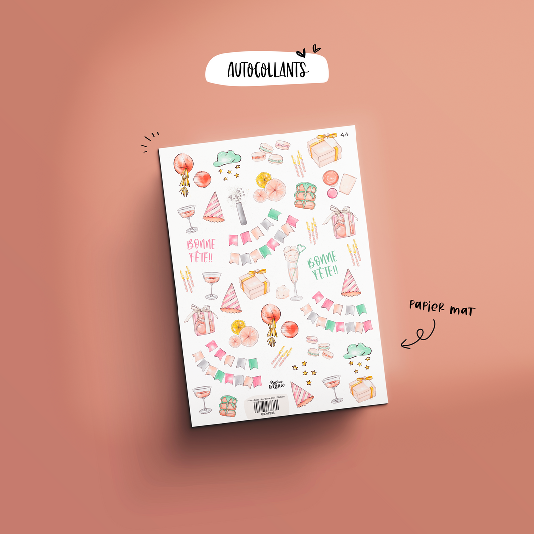 Autocollants - 44. Bonne fête! / Stickers
