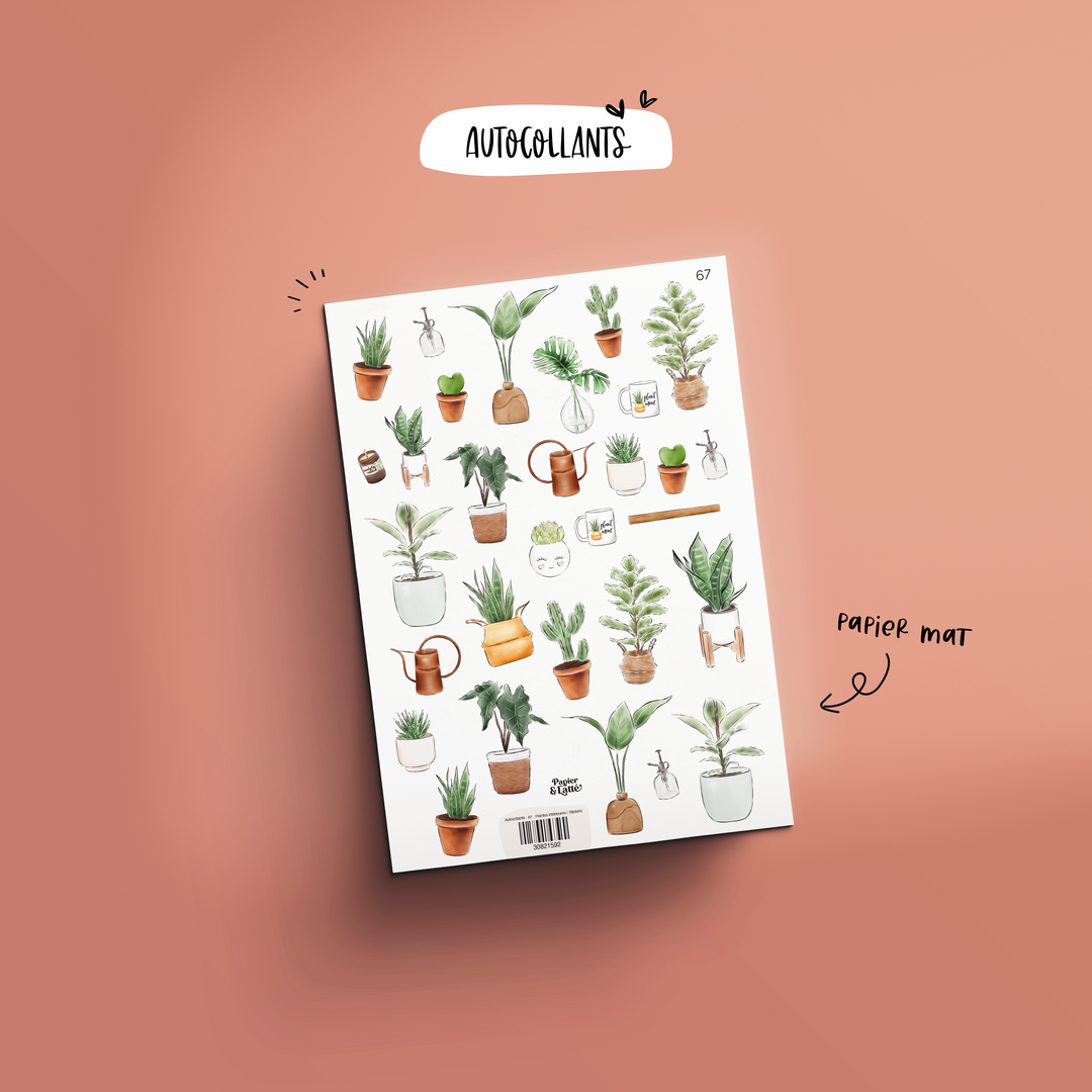 Autocollants - 67. Plantes intérieures / Stickers