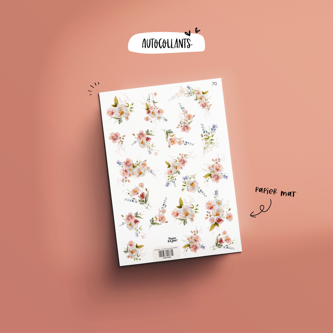 Autocollants - 70. Fleurs en bouquets / Stickers
