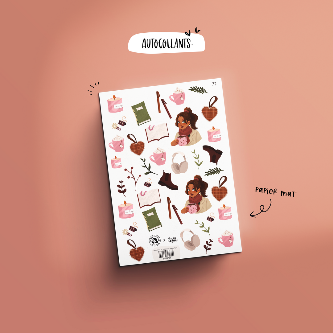 Autocollants - 72. Collab Jade Lachine x Papier & Latté / Stickers