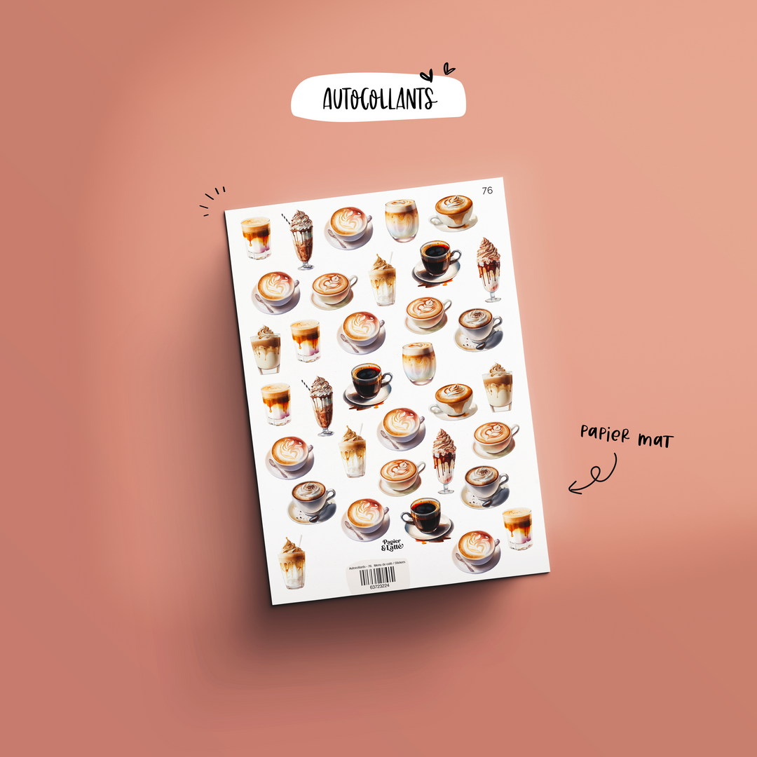 Autocollants - 76. Menu de café / Stickers