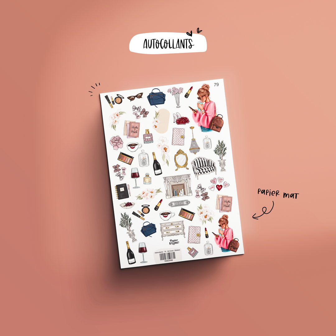 Autocollants - 79. Girl boss / Stickers