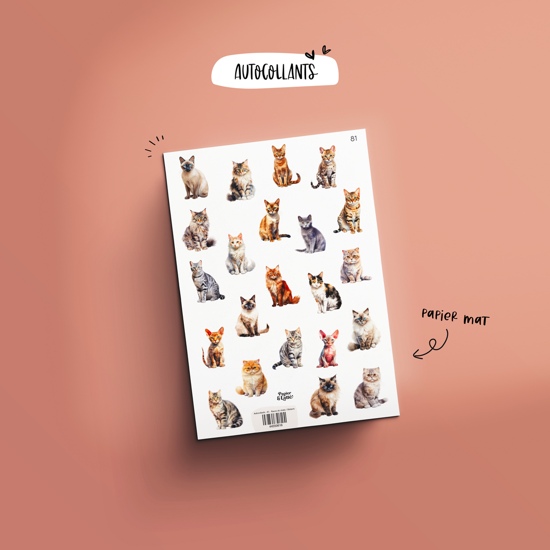 Autocollants - 81. Races de chats / Stickers