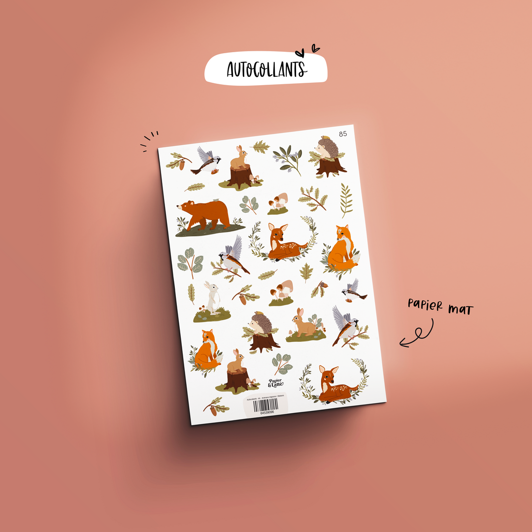 Autocollants - 85. Animaux mignons / Stickers