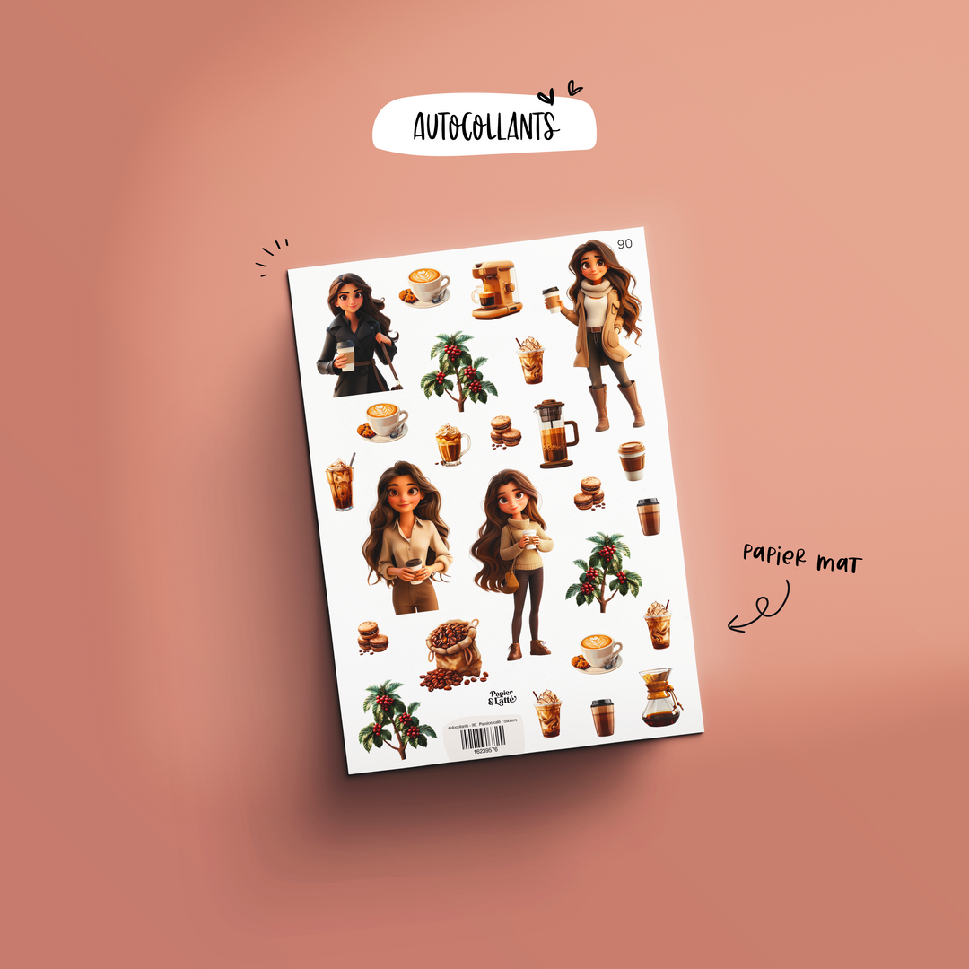 Autocollants - 90. Passion café / Stickers