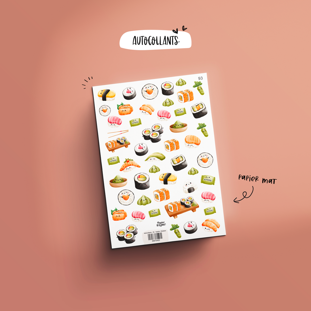 Autocollants - 93. Sushis / Stickers