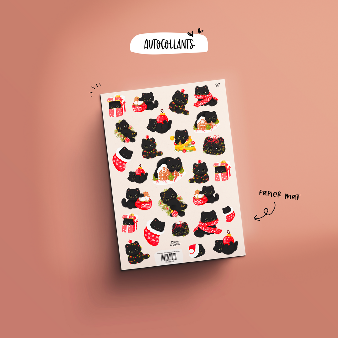 Autocollants - 97. Chatons de Noël / Stickers