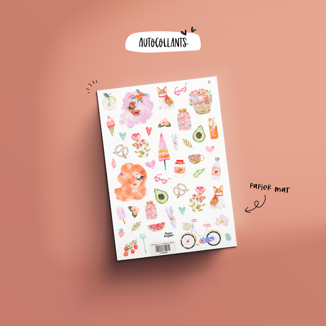 Autocollants - 11. Le printemps / Stickers