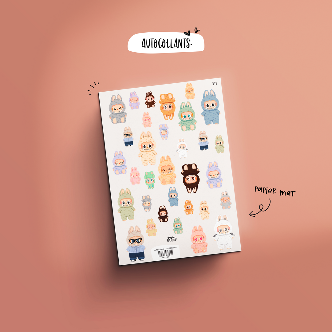 Autocollants - 111. Compagnons tout doux / Stickers