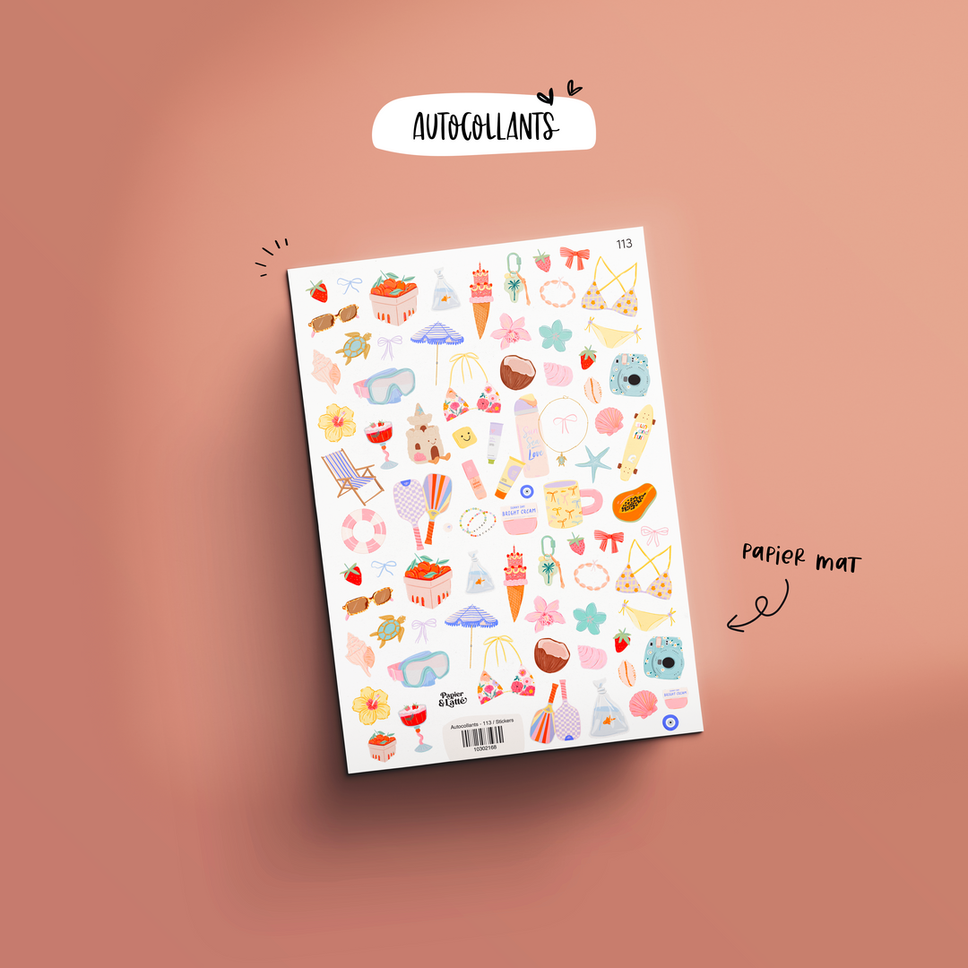 Autocollants - 113. Ton kit vacances / Stickers