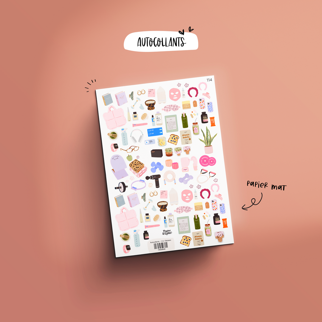 Autocollants - 114. Self care / Stickers